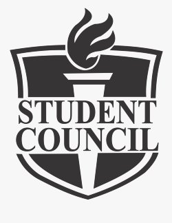 Shield and torch with text: Student Council